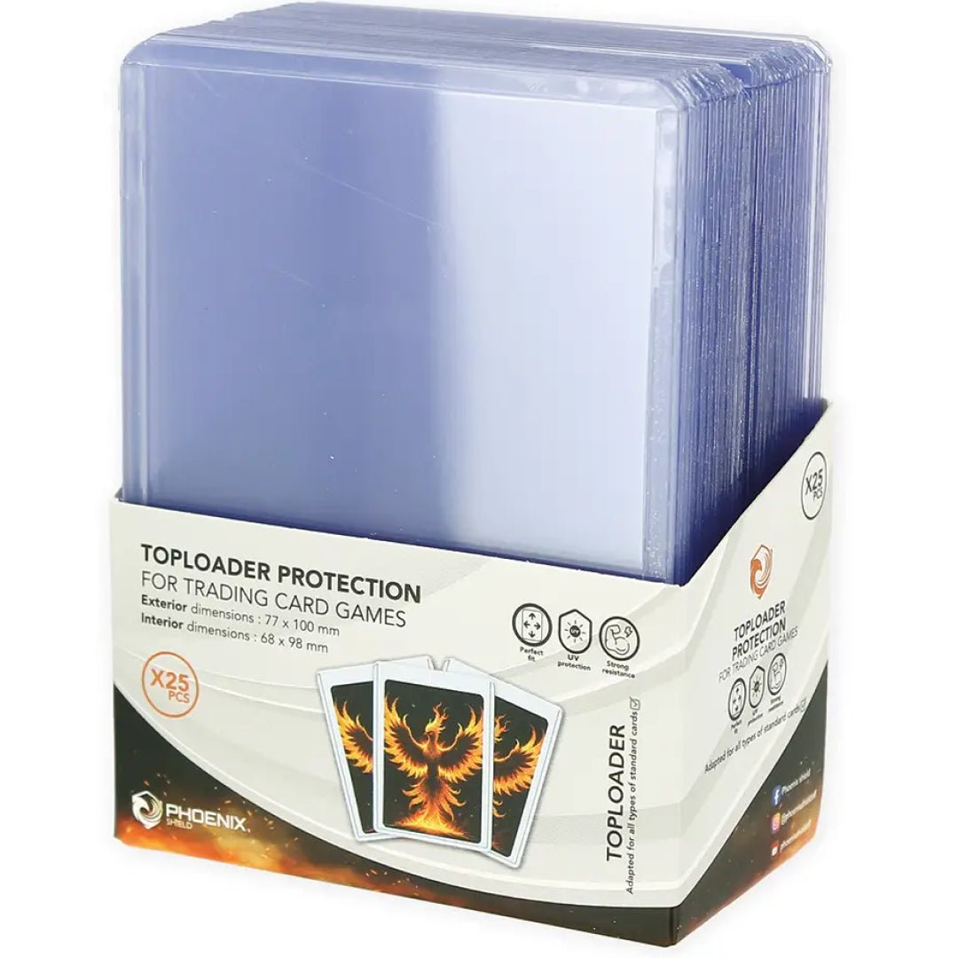 Phoenix Shield – Regular Top Loaders 3" x 4" Boite de 25 top loaders - Top Loaders Phoenix Shield - EytanTCG