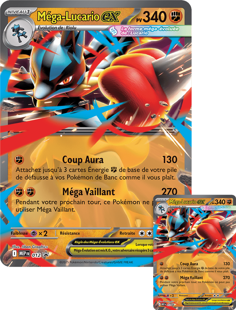 Pokémon – Coffret Premium Figurine Méga - Lucario EX - FR - Coffret figurine Lucario ME01 - EytanTCG