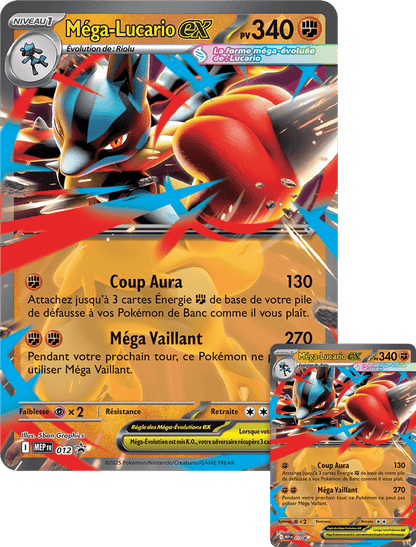 Pokémon – Coffret Premium Figurine Méga - Lucario EX - FR - Coffret figurine Lucario ME01 - EytanTCG