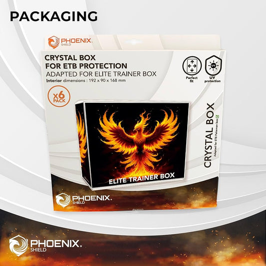 Protection ETB Pokémon – Clear Case Phoenix Shield (Lot de 6) - EytanTCG